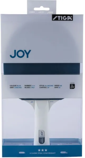 Stiga Joy 3* Bordtennisracket, blå/hvit