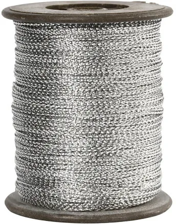 Tråd, sølv, tykkelse 0,5 mm, 100 m/ 1 rull.